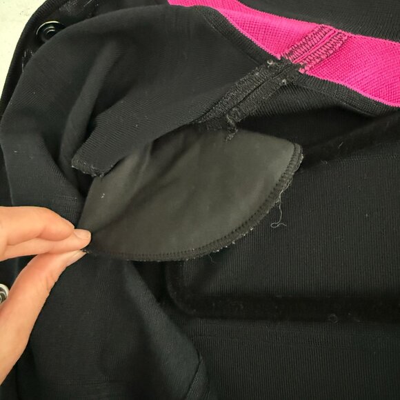 Ming Wang Blazer Jacket Fushcia Trim Faux Button Front Size Large Vintage - Picture 6 of 8